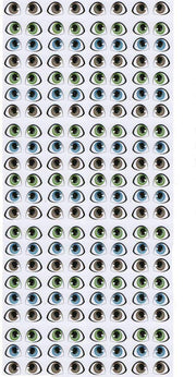 Occhi auto-adesivi in Resina 3D